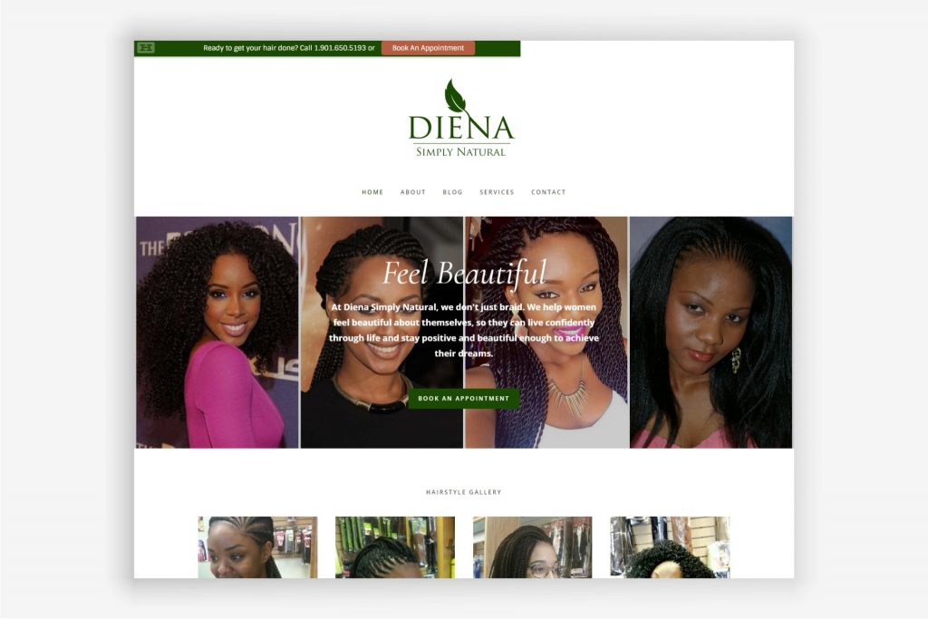 Diena Simply Natural website