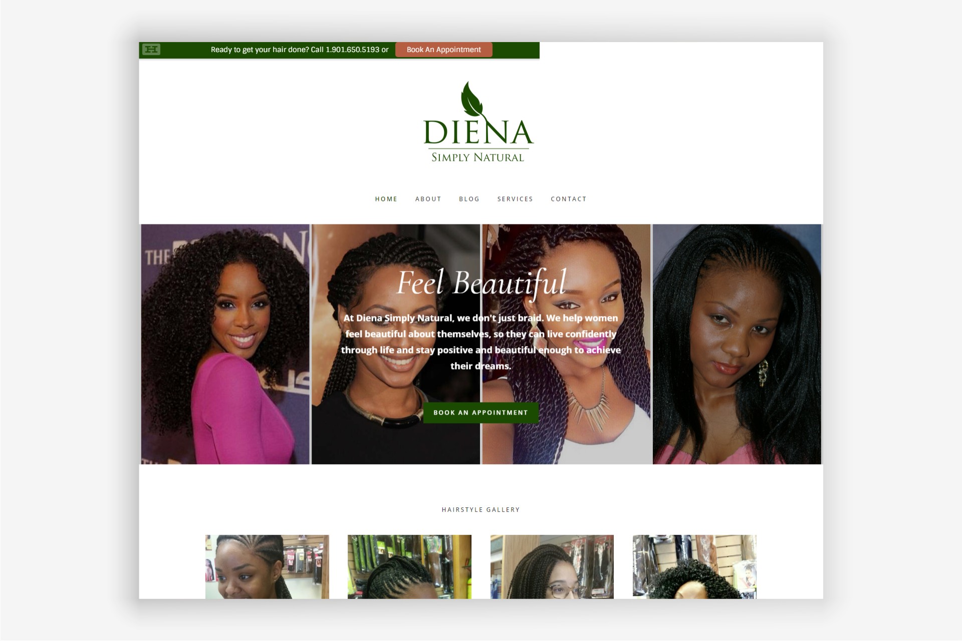 Diena Simply Natural website